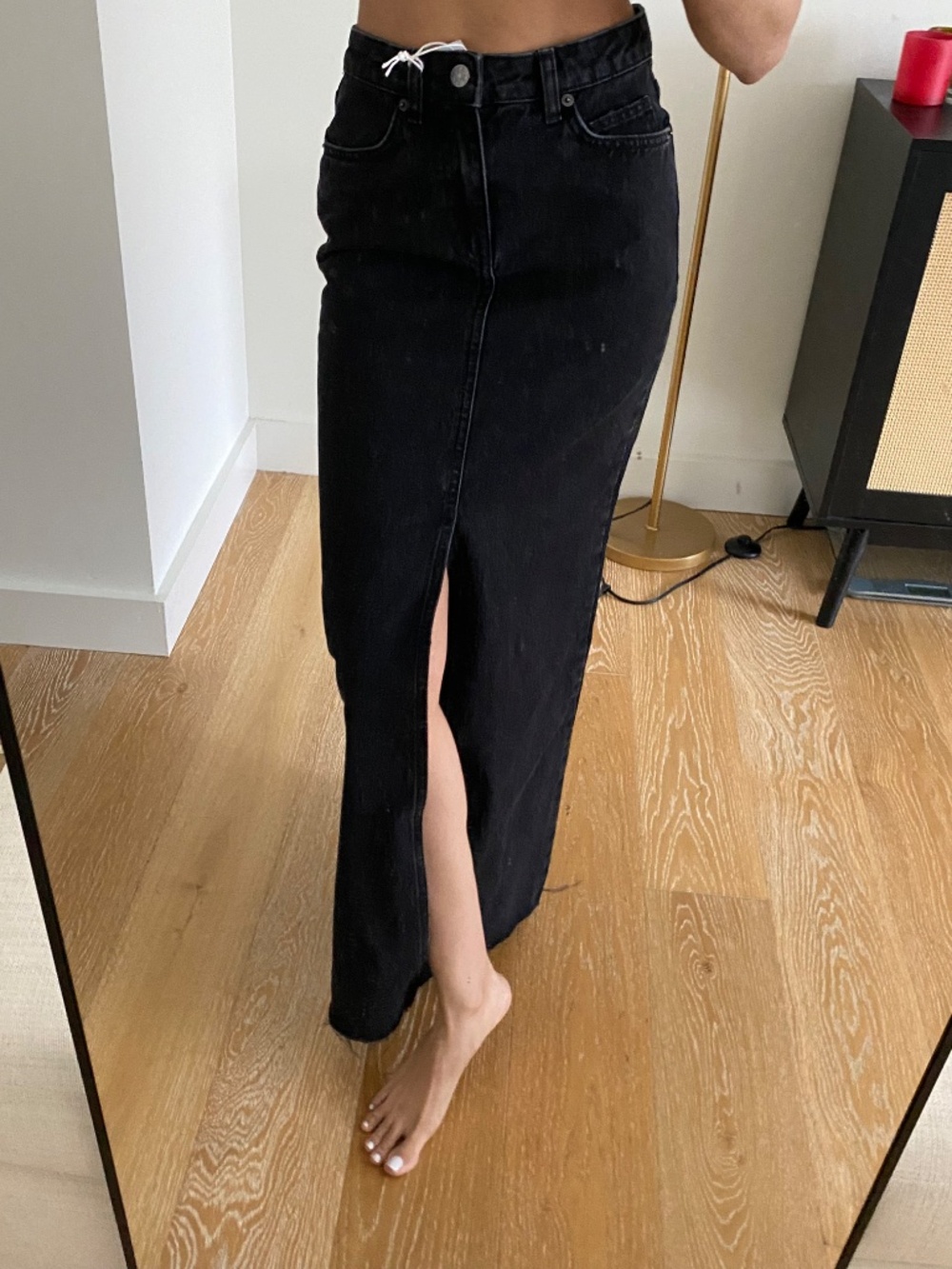 BNWT | NA-KD Denim Slit Maxi Skirt | Size XS - Picture 3 of 8